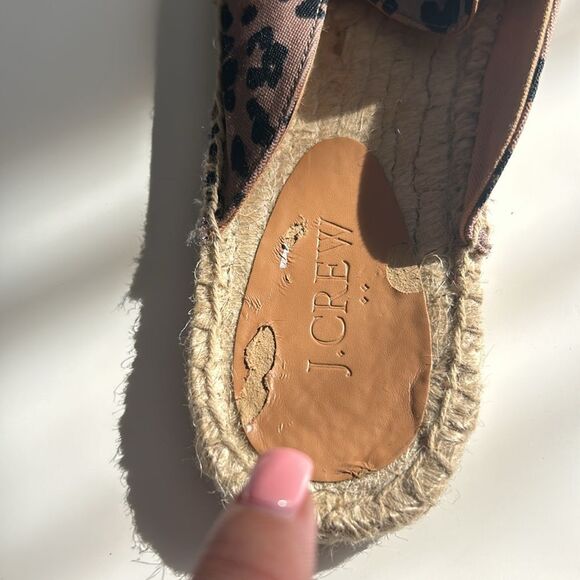 J. Crew Factory Animal Printed Espadrille Mule Slides Size 8 - Picture 8 of 12